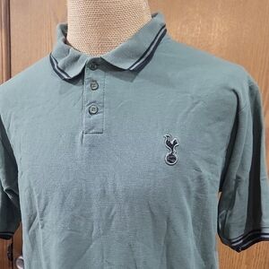Tottenham Hotspur Green Polo Shirt with Black Trim